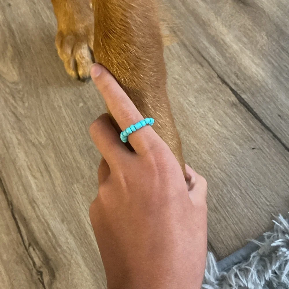 Homemade blue ring - Picture 2 of 2